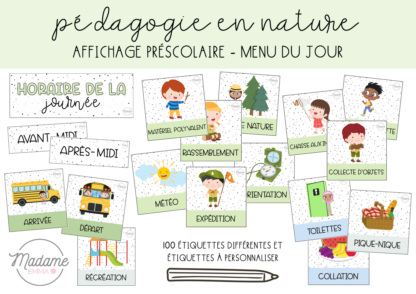 Pédagogie en nature - Menu du jour