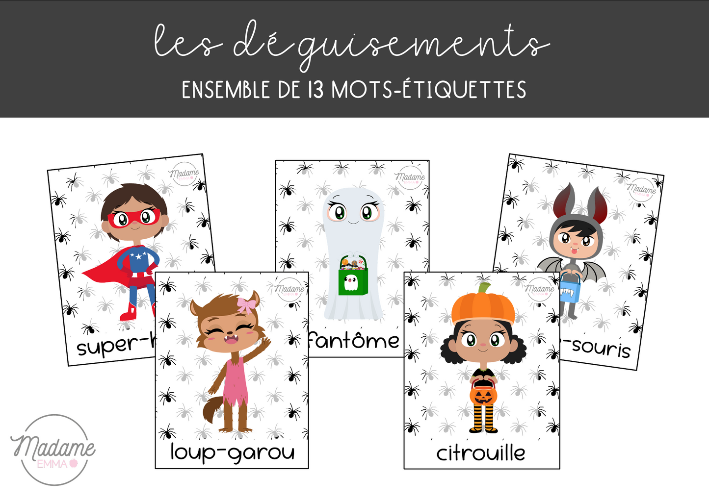 Vocabulaire - Déguisements d'Halloween