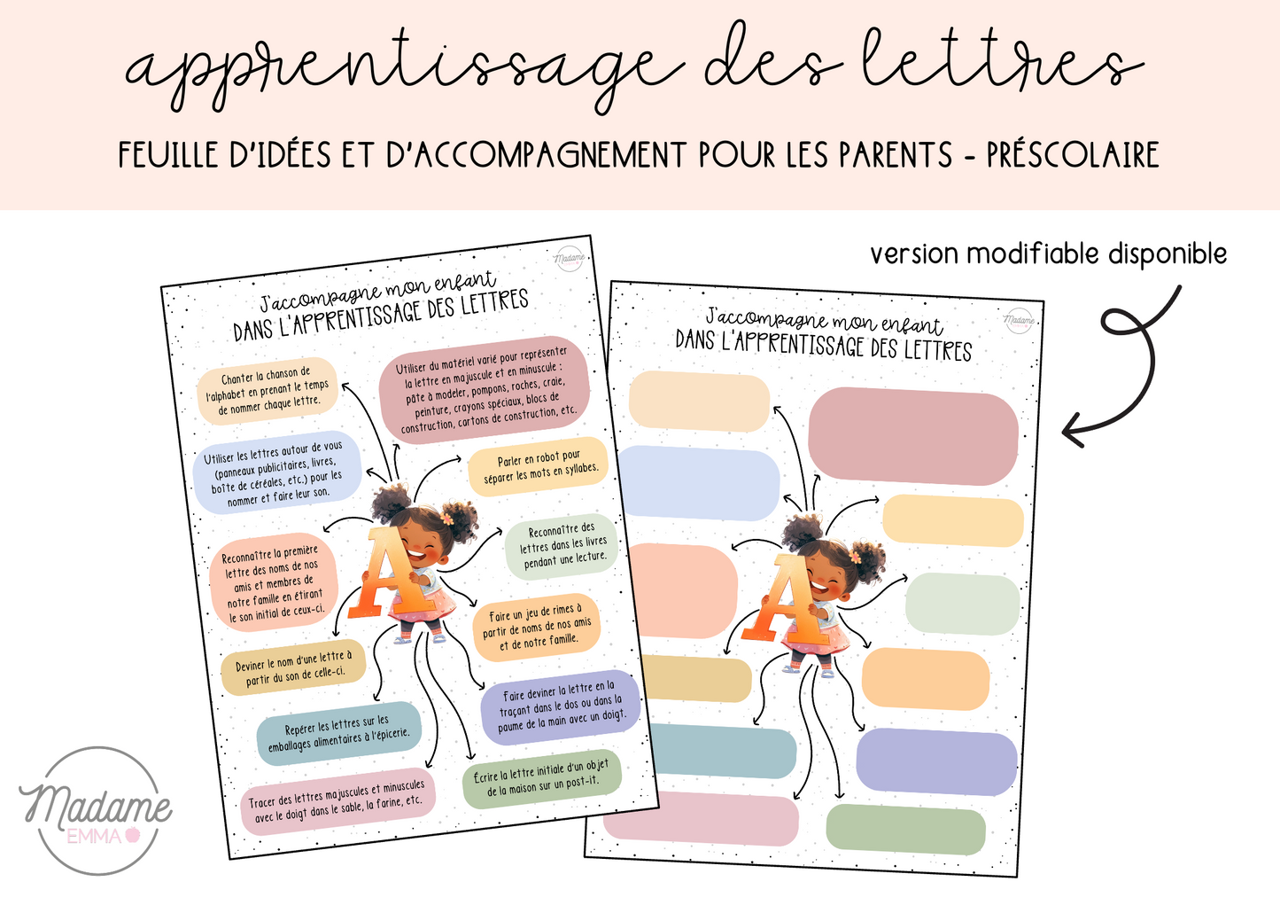 Apprentissage des lettres