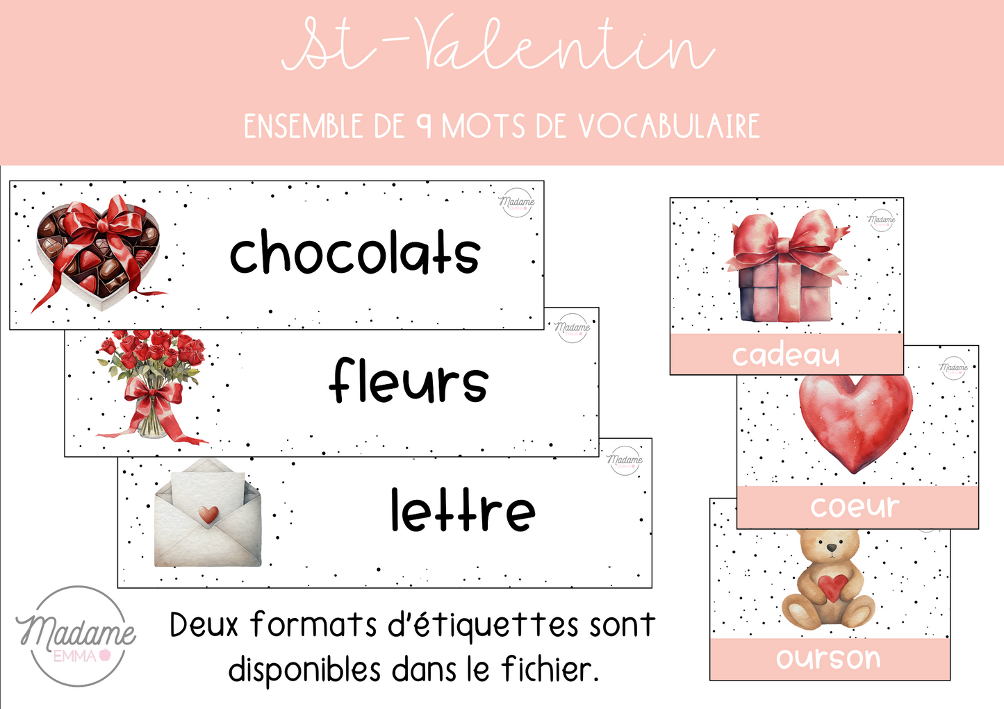 Vocabulaire - St-Valentin