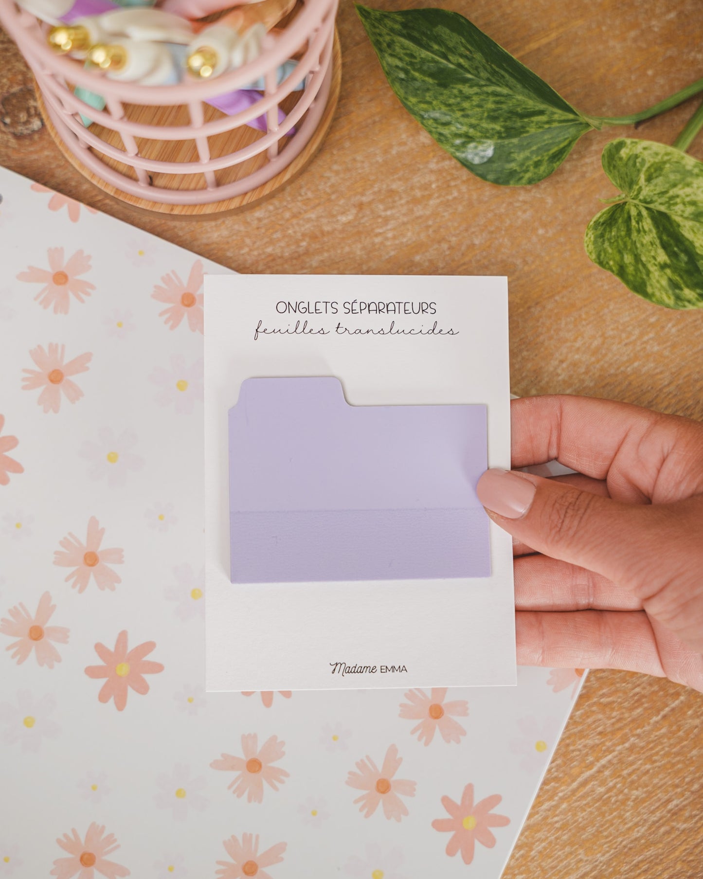 Onglet séparateur translucide