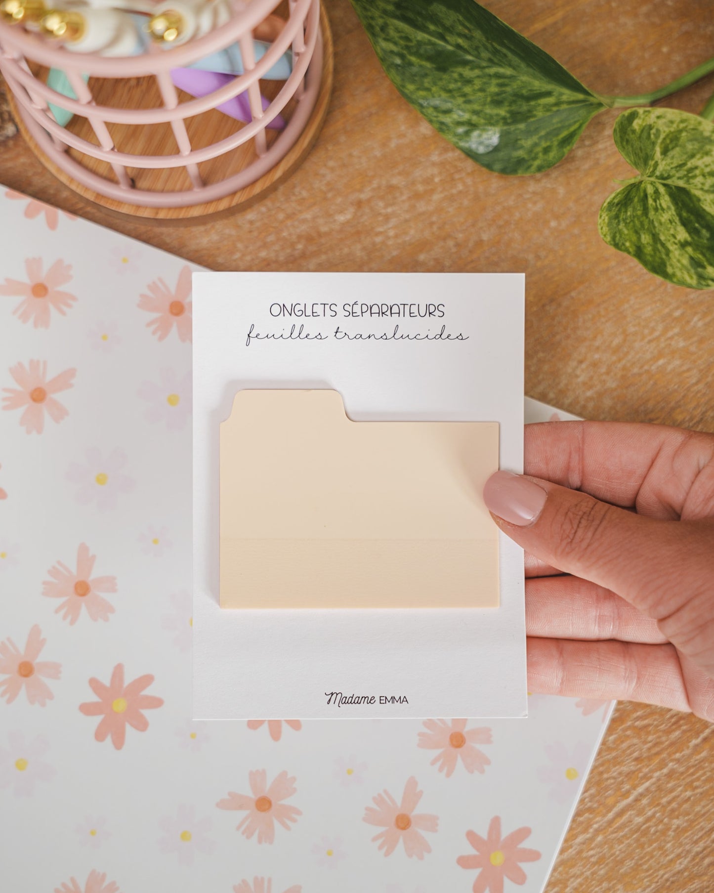 Onglet séparateur translucide