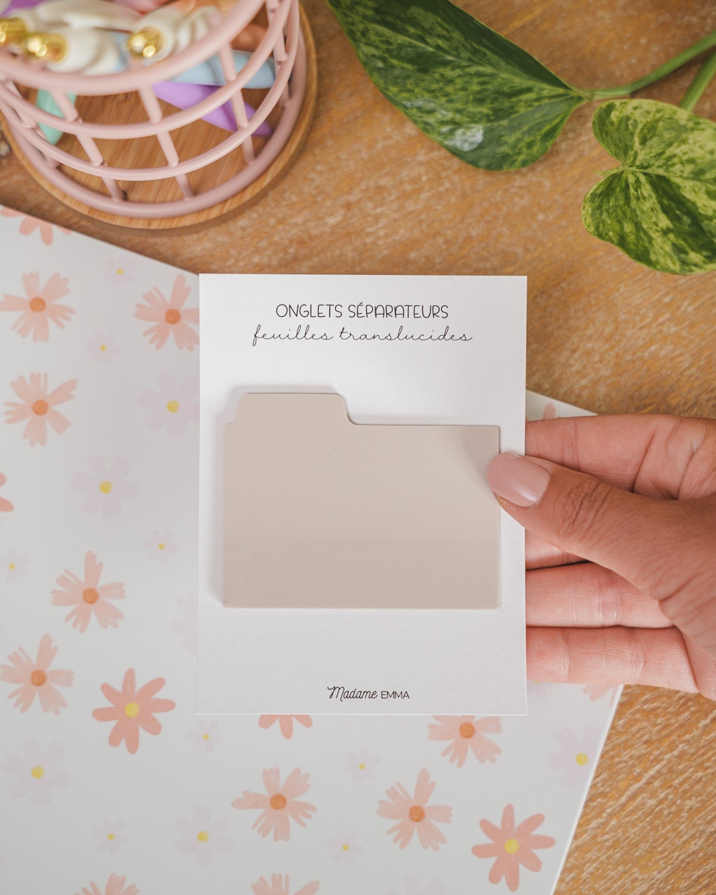 Onglet séparateur translucide