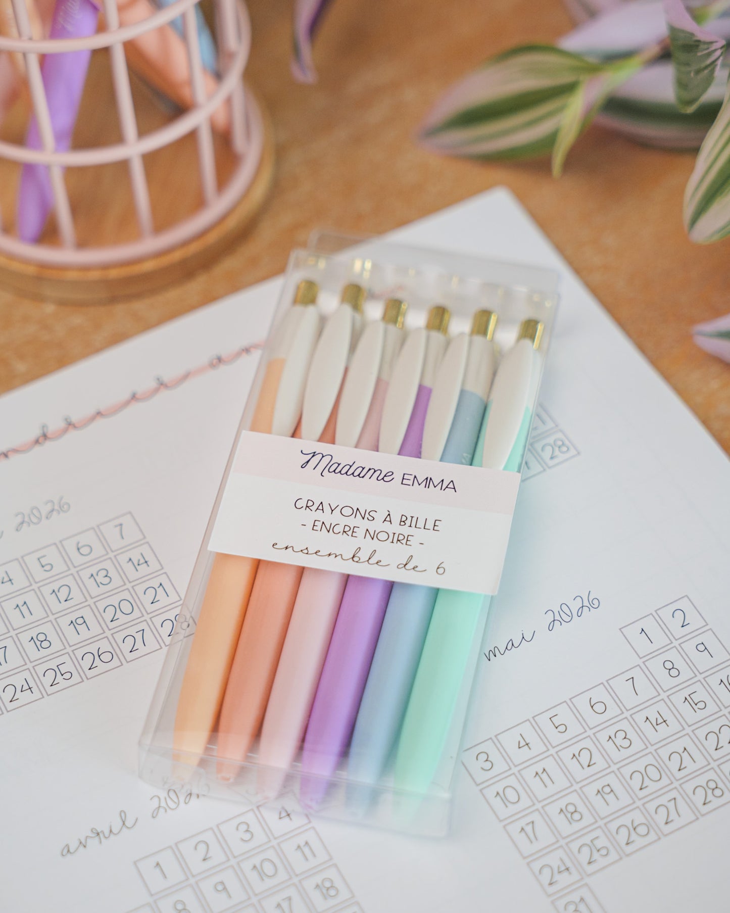 Ensemble de 6 crayons à l'encre