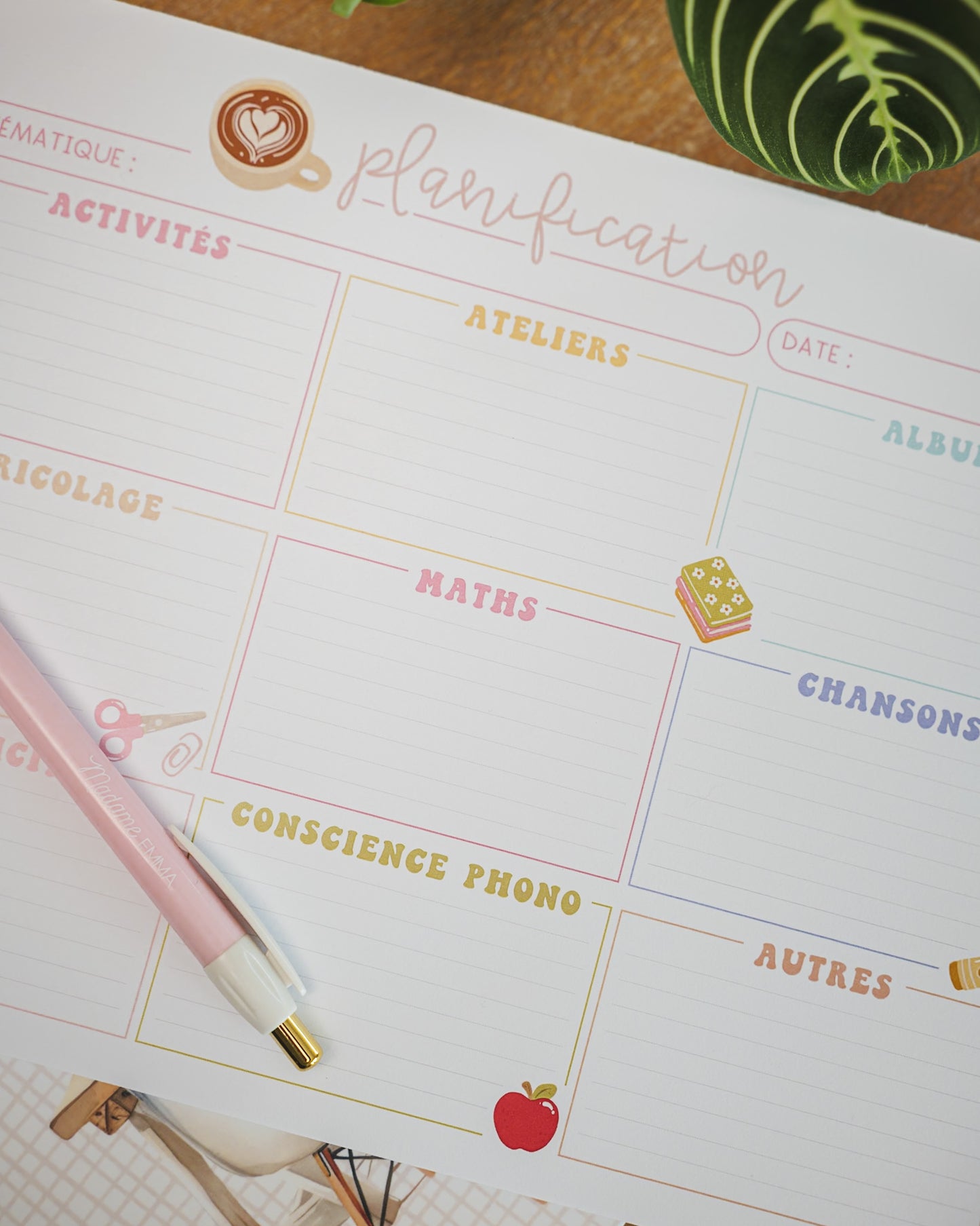 Bloc-notes géant - Planification