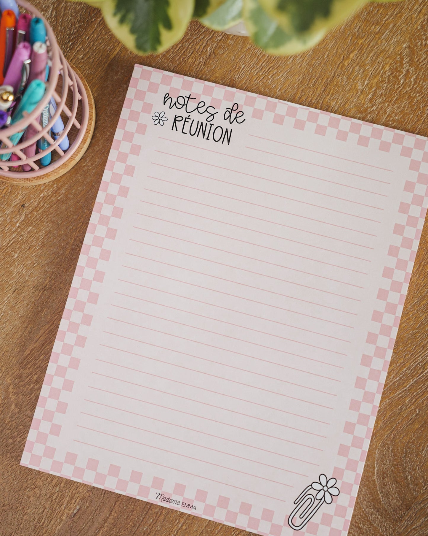 Bloc-notes géant - Notes de réunion