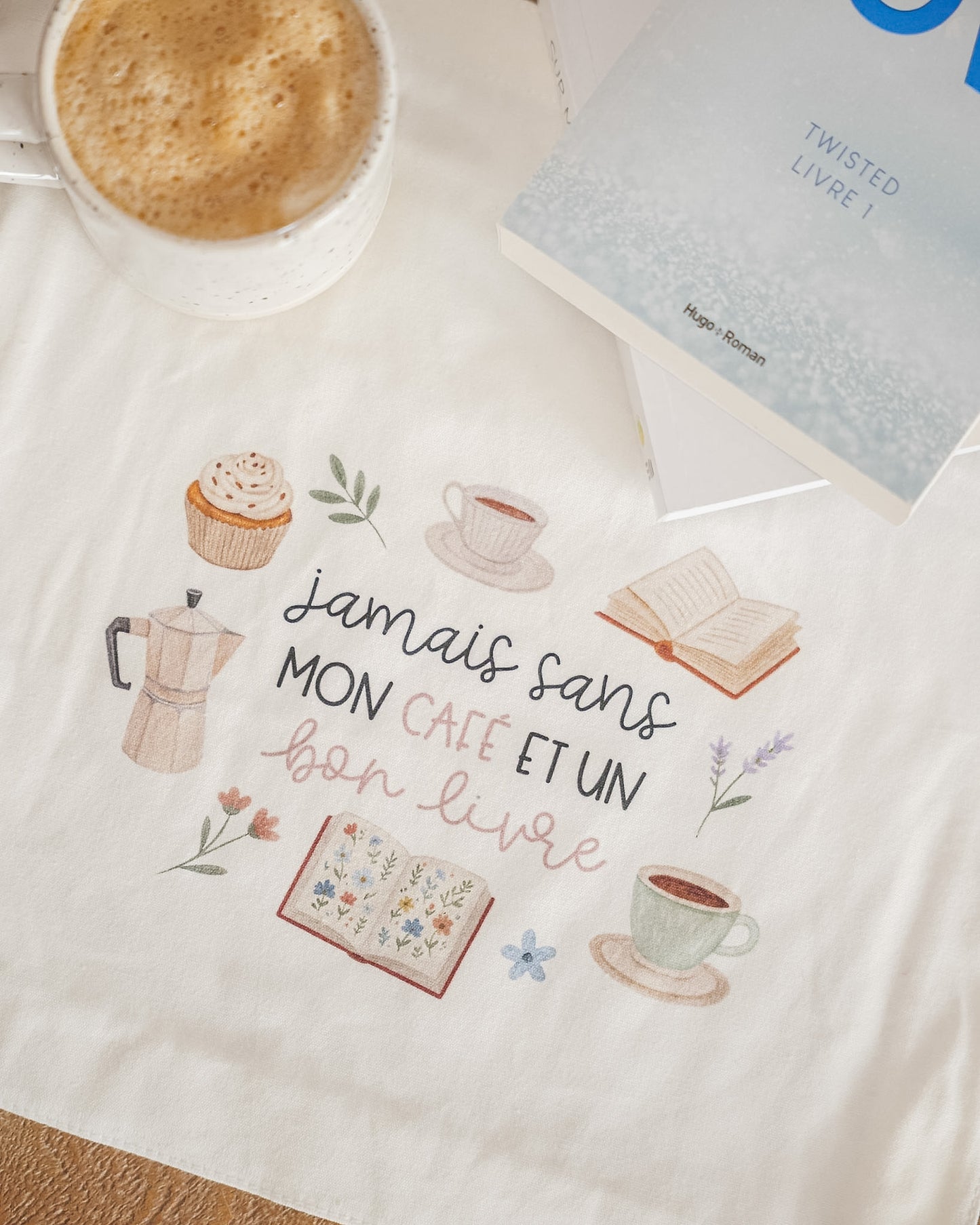 Sac fourre-tout - Un café et un livre