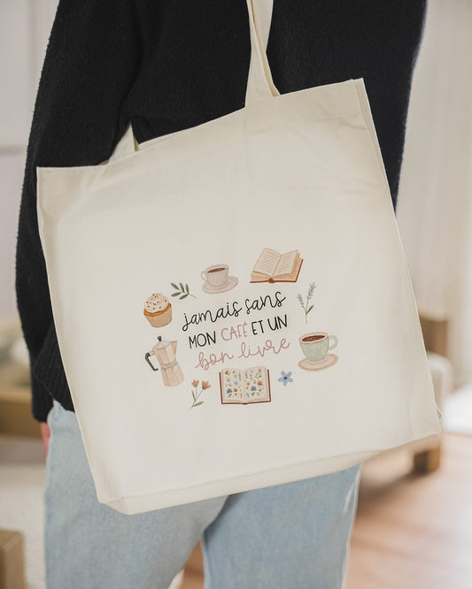 Sac fourre-tout - Un café et un livre