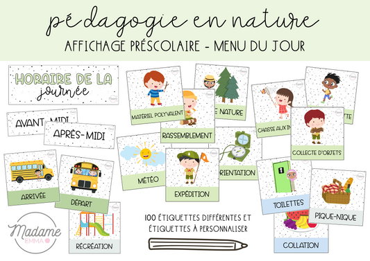 Pédagogie en nature - Menu du jour