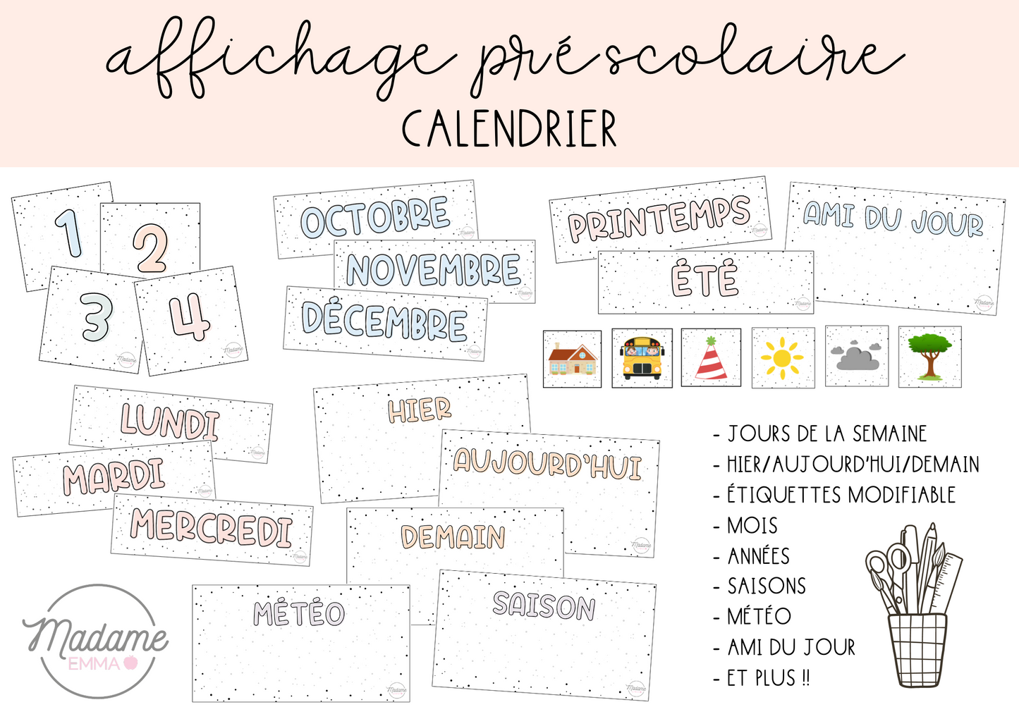 Affichage - Calendrier