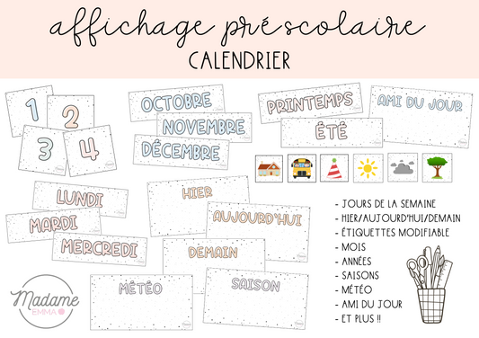 Affichage - Calendrier