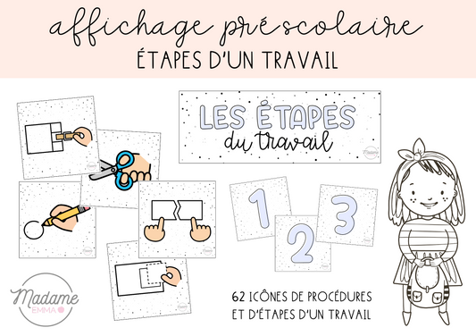 Affichage - Étapes d'un travail