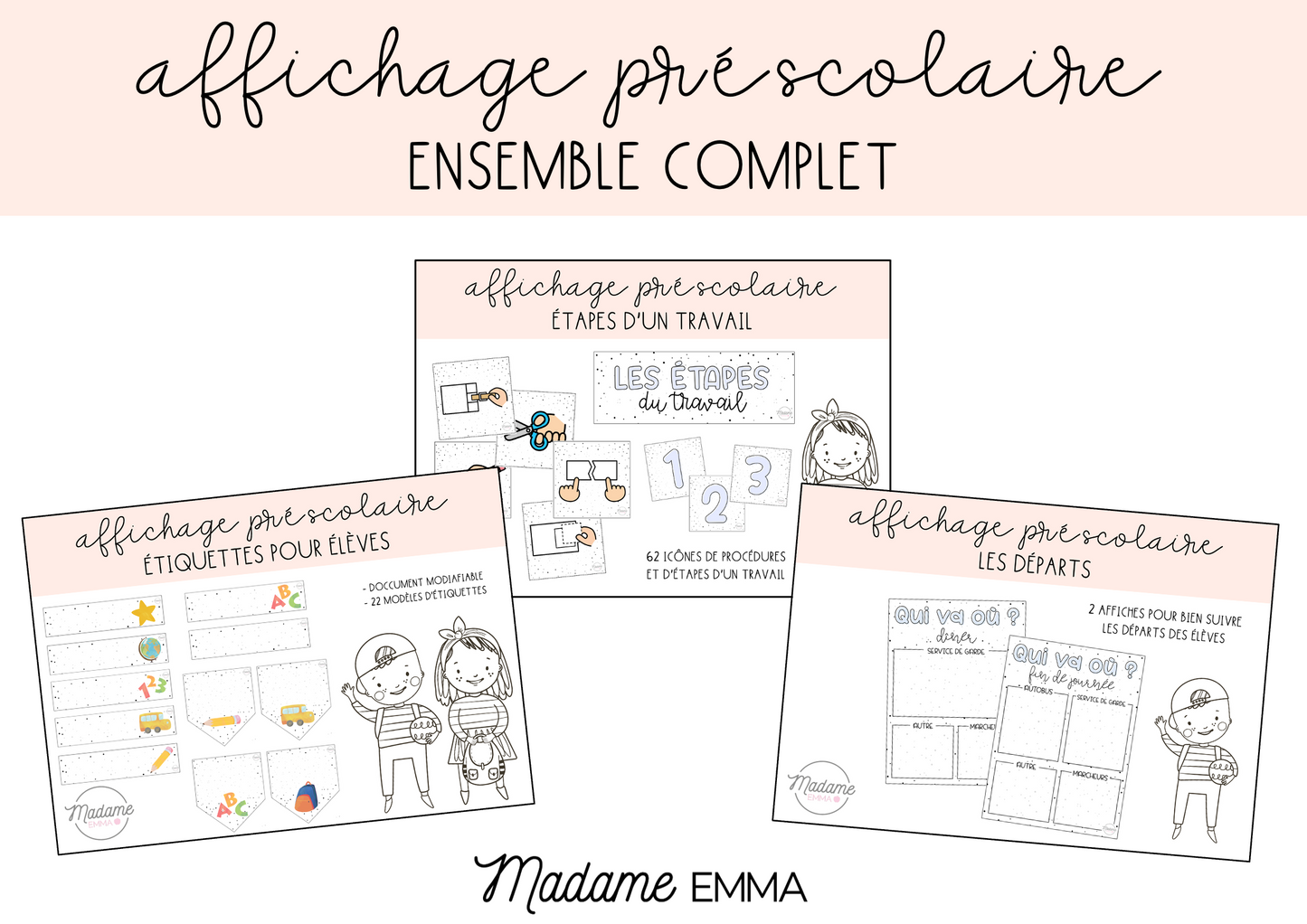 Affichage préscolaire - Ensemble complet