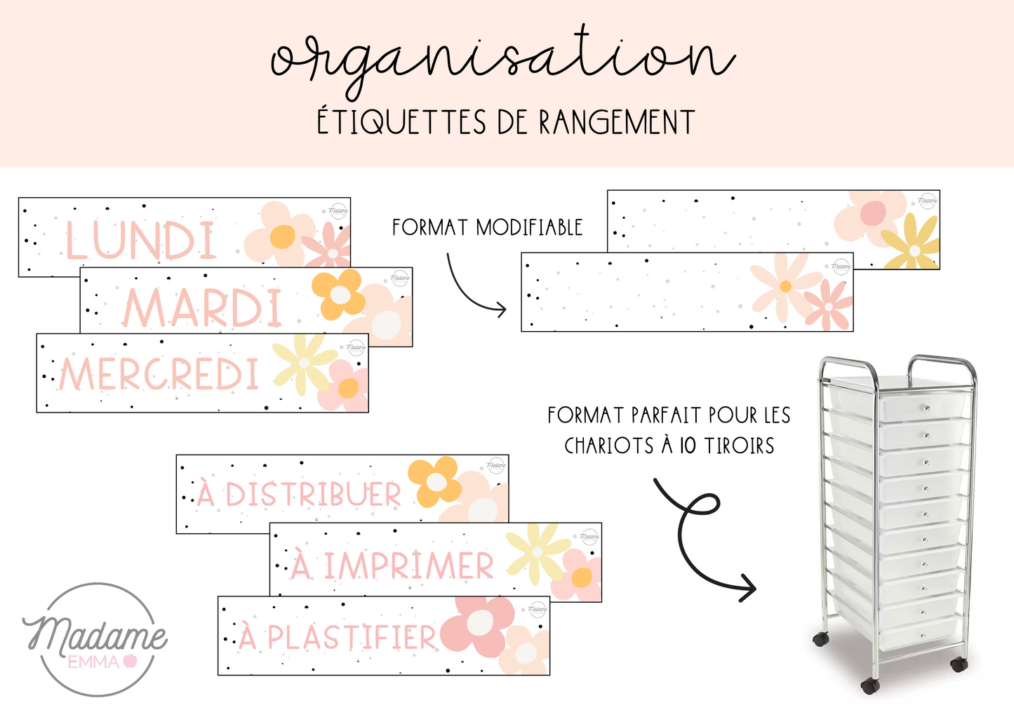 Étiquettes de rangement