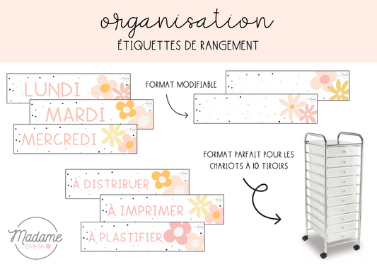 Étiquettes de rangement