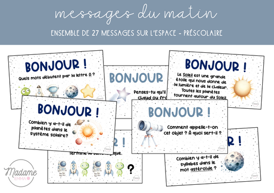 Messages du matin - Espace