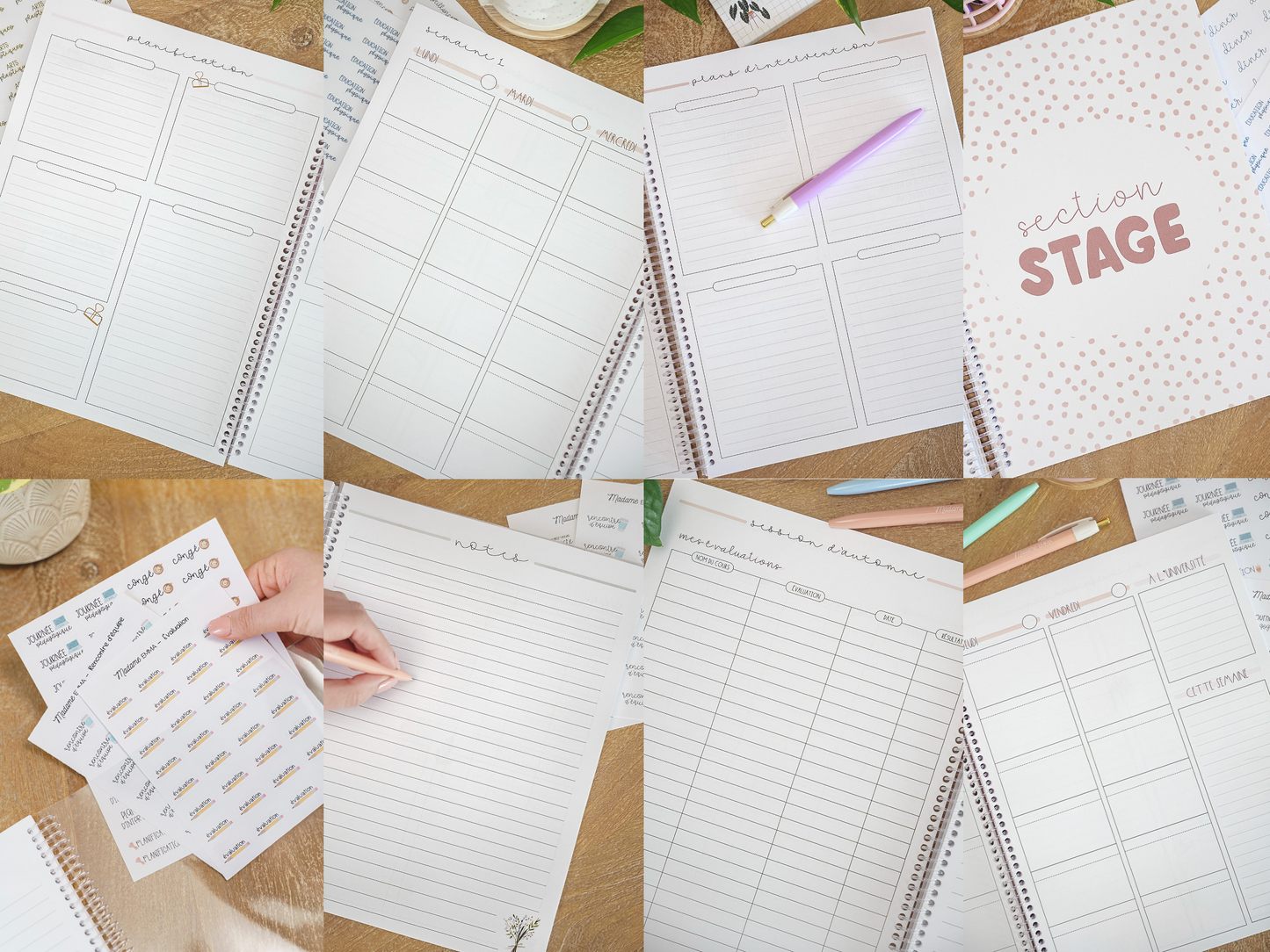 Agenda étudiante + section stage