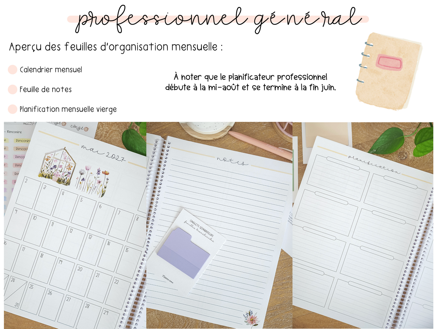 Planificateur professionnel