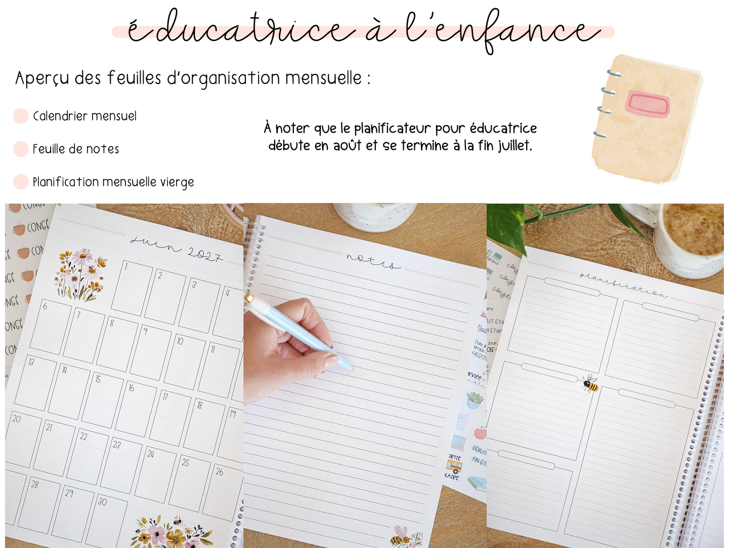 Planificateur éducatrice